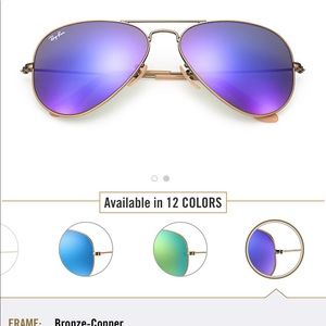 Ray ban violet mirrored aviators